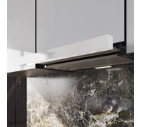 Cecotec Cappa Cucina Telescopica Flux Tlm 603500 White A. Motore da 70 W, potenza di aspirazione 60 cm, 350 m3/h, controllo meccanico, 2 livelli di potenza, luce e filtro al carbone, finitura Bianco