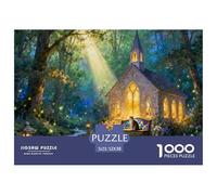Cappella della foresta Puzzle in Legno Impermeabile Puzzles Da 1000 Pezzi Regali Per Adulti Sfidanti E Rompicapo Giochi Educativi