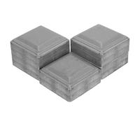 Cappelli 10 Quadrati Ferro in Pali per Argento Recinzione Pezzi | Tubi Quadrati e Guardrail, Coperture per Sistemi di Recinzione e Ringhiere, 80x80mm