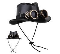 Cappelli A Cilindro Steampunk Per Uomini - Cappello Da Costume Di Halloween | Cappello Da Cowboy Retrò Occidentale | Vesti Gli Accessori Con Decorazioni Per Occhiali Per Spettacoli Teatrali Mascherati