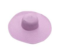 Cappelli a coda di cavallo da donna Bongrace cappello da spiaggia da bambina cappello da sole pieghevole da donna grande cappello da vacanza, Viola, Taglia unica