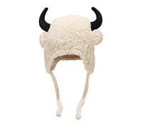 Cappelli a forma di corno di bue per adulti, protegge l'orecchio, per cosplay, Halloween, vacanze, regali, per bambini, tinta unita, inverno, animali, corno per bambini, bella fibra di poliestere