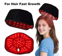 Cappelli a luce rossa per la ricrescita dei capelli Berretto a luce infrarossa Diradamento Anti perdita di capelli Ansia Stress Ridurre l'emicrania Massaggiatore relax del cuoio capelluto