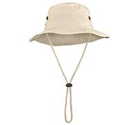 Cappelli a tesa larga Escursionismo Pesca Safari Boonie Bucket Hat 100% Cotone UV Protezione Solare per Uomini Donne Attività all'aperto, Stucco, Small-Medium