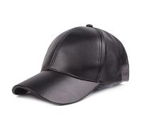 Cappelli a tesa larga per le donne in pelle regolabile con visiera