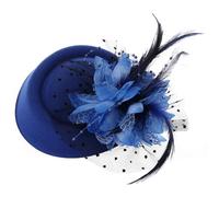 Cappelli affascinanti per donne ragazze vintage fiore cappello da tea da teap cocktail velo affascinanti con clip fascino nero fascino blu, cappelli della chiesa