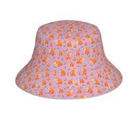 Cappelli bob da uomo e da donna - Cappello capybara reversibile viola con bordo riflettente - Cappello boonie da sole double face per golf, ravel, pesca all'aperto, escursionismo, pesca
