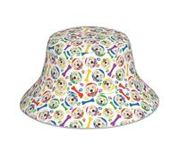 Cappelli Bob Uomo Donna - Reversibile Labrador Retriever Dog No.1004 Cappello da spiaggia riflettente a doppia faccia per golf, ravel, pesca all'aperto, trekking, nero