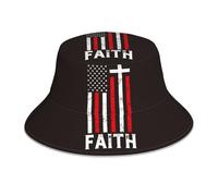 Cappelli boonie per uomo e donna - Bandiera reversibile americana croce riflettente cappello da spiaggia cappello boonie doppio lato porto per golf Ravel outdoor pesca escursionismo nero