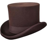 Cappelli Classici in Feltro di Lana, Berretto da Equitazione, Cappello Magico, Cappello A Cilindro da Uomo, Cappello Vintage da Donna per Costumi, Matrimoni Ed Eventi, Coffee, S 52-55cm