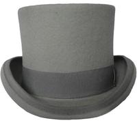 Cappelli Classici in Feltro di Lana, Berretto da Equitazione, Cappello Magico, Cappello A Cilindro da Uomo, Cappello Vintage da Donna per Costumi, Matrimoni Ed Eventi, Grey, L 57-60cm