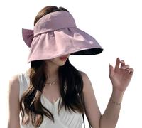 Cappelli con visiera parasole da donna a tesa larga UPF 50+ cappelli da pescatore estivi cappelli da spiaggia ripiegabili protezione UV cappello da pesca escursionismo, Viola, M