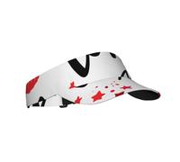 Cappelli con visiera sportiva regolabile, per donne e uomini, per San Valentino, motivo labbra e baci