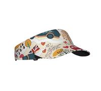 Cappelli con visiera sportiva regolabile, visiera per sole e sport all'aperto, per donne e uomini, elementi romantici di Londra