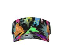 Cappelli con Visiera Stile retrò Anni '80 e '90, Ideali per la Spiaggia e per proteggersi dal Sole. Cappelli con Visiera per Uomo e Donna.