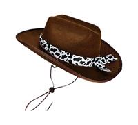 Cappelli Cowgirl di disegno della mucca per le ragazze dei ragazzi costruzione accogliente sei scelte di colore foto puntelli cappelli da cowboy di lana per il gioco all'aperto