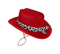 Cappelli Cowgirl di disegno della mucca per le ragazze dei ragazzi costruzione accogliente sei scelte di colore foto puntelli cappelli da cowboy di lana per il gioco all'aperto