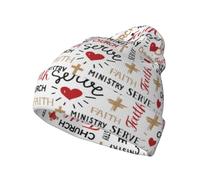 Cappelli cristiani da Donna e da Uomo, Berretto con Croce di Gesù per Uomo e Donna, Cappello Invernale in Maglia Unisex con Gesù