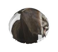 Cappelli da bagno stampati con asino divertente, copricapo riutilizzabile a doppio strato, grande copertura per capelli per la cura quotidiana della pelle