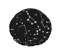 Cappelli da bagno stampati con costellazione di divinazione stellata, copricapo riutilizzabile a doppio strato, grande copertura per capelli per la cura quotidiana della pelle