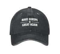 Cappelli da Baseball alla Moda per papà, con Profilo Basso e Regolabili, in Denim Lavato, per Rendere L'Europa di n Grande, Neri