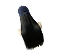 Cappelli da baseball Cappello da sole Sport Parrucche Estensioni per capelli Coda di cavallo per Cosplay Copricapo con Estensioni per capelli dritti
