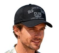 Cappelli da baseball, comodi cappelli ricamati in velluto a coste, cappello con lettera ricamata, per amici, adulti, fidanzato, padre, attività all'aperto, viaggi, sport, pendolari, casual, Nero