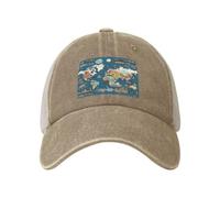 Cappelli da camionista Snapback Cappelli da baseball con mappa del mondo modello Cowboy Cappellini da baseball regolabili in rete vuota per uomo donna