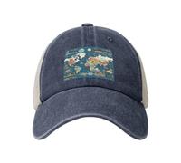 Cappelli da camionista Snapback Cappelli da baseball con mappa del mondo modello Cowboy Cappellini da baseball regolabili in rete vuota per uomo donna