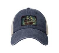 Cappelli da camionista snapback nautico vintage vela nave pirata cowboy berretti da baseball regolabili in rete vuota cappelli a sfera per uomo donna