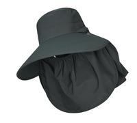 Cappelli da campeggio Alpinismo Cappelli Grande Cappello da Sole Visiere Mesh Cappelli a tesa larga Cappelli Pescatore Viaggio Ciclismo Cappello Protezioni solari, nero, XS/L