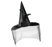 Cappelli Da Copricapo Portatile da Donna per Travestimento, Accessorio | Cappello Tesa Larga Mezzo Velo Per Donne Matrimonio A Tema Casa Infestata Festival Fantasy Festa