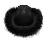 Cappelli Da Cowboy Da Donna | Cappello Da Cowgirl Per Ragazze, Cappello Da Cowboy E Nero Per Donne E Uomini, Cappello Da Cowgirl Per Donne Con Bordo Soffice