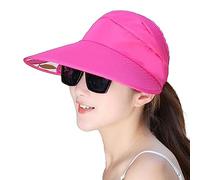 Cappelli da donna alla moda primavera ed estate Top Line Large Edge parasole cappello per le donne trendy, Rosso, Taglia unica