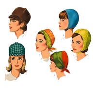 Cappelli Da Donna Anni '60: Jockey, Casco, Millinery - Testa=Una Taglia