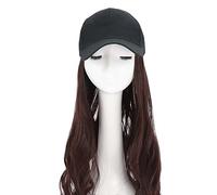 Cappelli da donna, cappelli di moda con parrucche, Women's Curly Hair Baseball Cap Wig - Duck Tongue Hat for Everyday Use(Dark Brown 15)