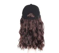 Cappelli da donna, cappelli di moda con parrucche, Women's Curly Hair Baseball Cap Wig - Duck Tongue Hat for Everyday Use(Dark Brown 21)