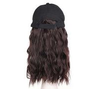 Cappelli da donna, cappelli di moda con parrucche, Women's Curly Hair Baseball Cap Wig - Duck Tongue Hat for Everyday Use(Dark Brown 6)