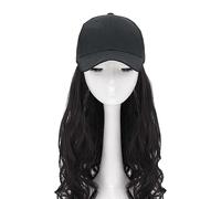 Cappelli da donna, cappelli di moda con parrucche, Women's Curly Hair Baseball Cap Wig - Duck Tongue Hat for Everyday Use(Black 12)