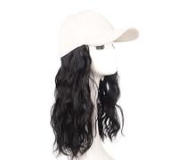 Cappelli da donna, cappelli di moda con parrucche, Women's Curly Hair Baseball Cap Wig - Duck Tongue Hat for Everyday Use(Black 1)