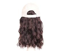 Cappelli da donna, cappelli di moda con parrucche, Women's Curly Hair Baseball Cap Wig - Duck Tongue Hat for Everyday Use(Dark Brown 3)