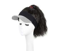 Cappelli da donna, cappelli di moda con parrucche, Women's Curly Hair Baseball Cap Wig - Duck Tongue Hat for Everyday Use(Natural Black 9)