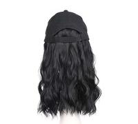 Cappelli da donna, cappelli di moda con parrucche, Women's Curly Hair Baseball Cap Wig - Duck Tongue Hat for Everyday Use(Natural Black 7)