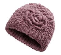 Cappelli da donna di mezza età e anziani, invernali spessi e caldi, cappelli invernali a maglia per madri, Polvere per cuoio., 7-7 5/8