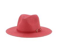 Cappelli da donna occidentali a tesa larga estivi spiaggia viaggio Sombreri Per Donna(Light red)