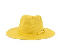 Cappelli da donna occidentali a tesa larga estivi spiaggia viaggio Sombreri Per Donna(Yellow)