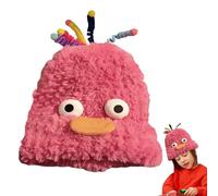 Cappelli da donna - peluche 1 pezzo 56-58 cm | Cappello caldo invernale divertente con occhi 3D, cappello novità per studenti | Simpatico berretto con tentacoli colorati foto