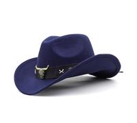 Cappelli da Festa Cappello da Cowboy da Donna Cappello Fedora Western Cappello da Cowboy in Pelle Fascia Costume da Vestire Cappelli a Larga per Donna Protezione Solare da Spiaggia