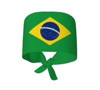 Cappelli Da Lavoro Brazil Flag Riutilizzabile Berretto Da Lavoro Con Fascia Sudore Cappello Sanitario Per Chef Donna Uomo