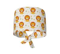 Cappelli Da Lavoro Cute Cartoon Lion And Leaves Berretto Da Lavoro Comodi Regolabile Turbante Per Uomo Donna Ciclismo